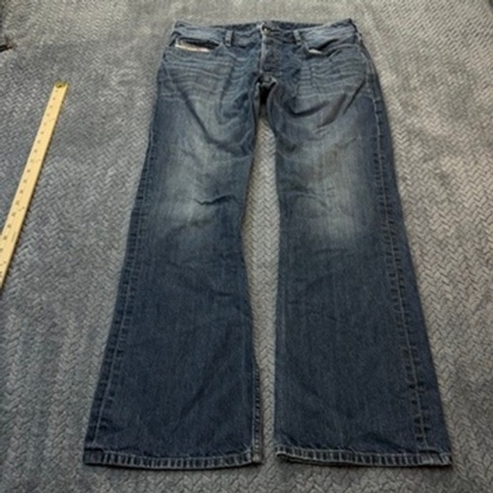 Diesel‎ Zatiny Jeans Mens 33x29 Blue Regular Bootcut Wash 0RZ37 Denim Cowboy